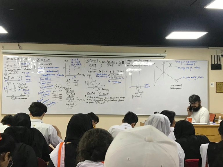 Economics students with Sir Zarak Mushtaq