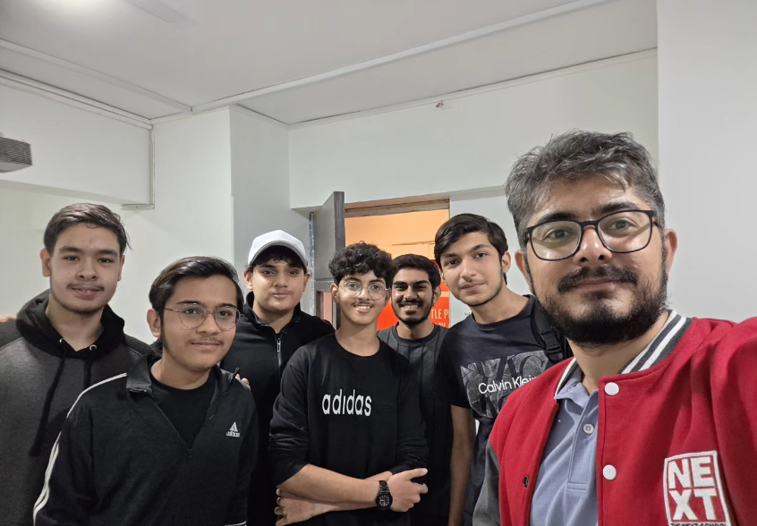 Economics students with Sir Zarak Mushtaq